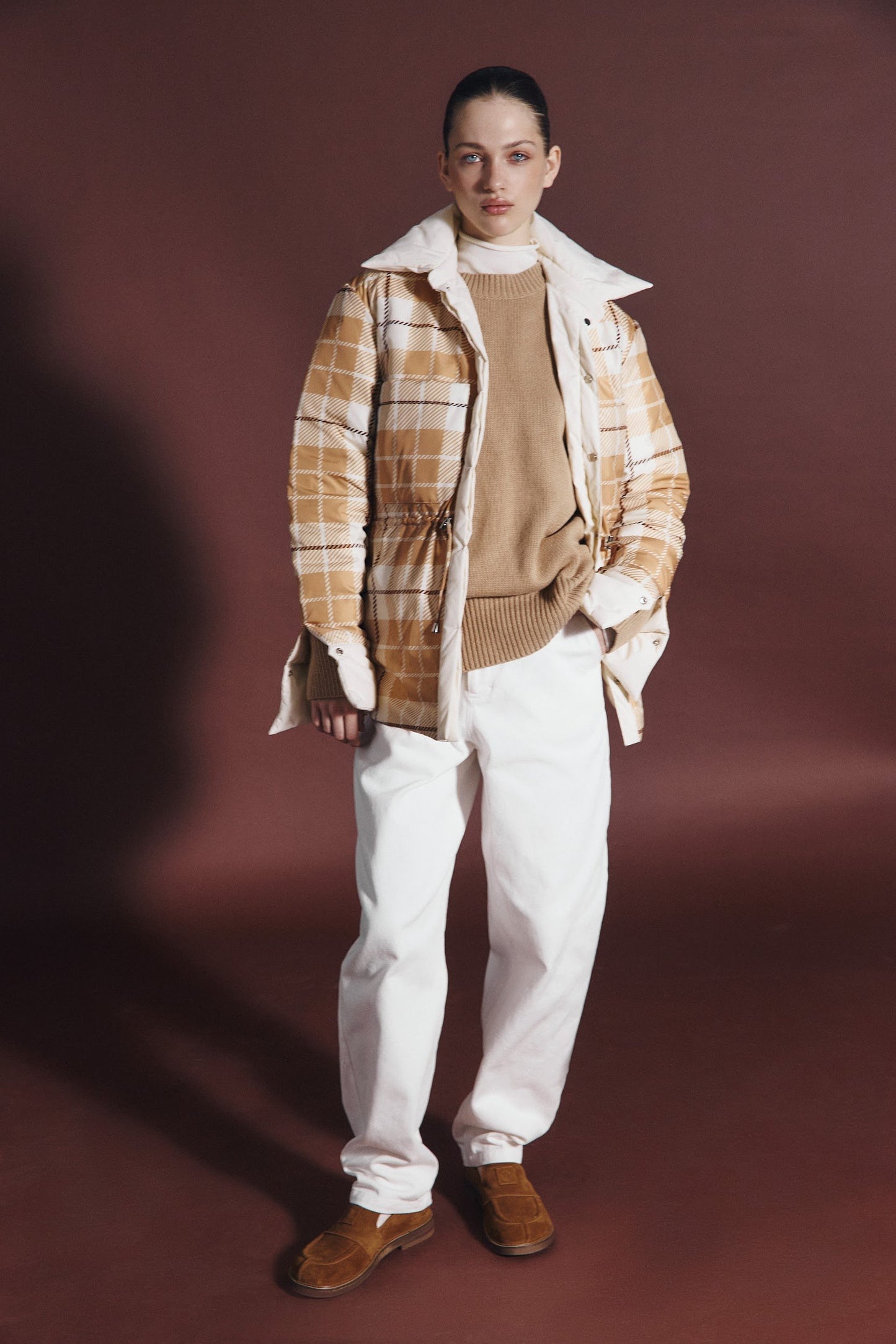 Пухова сорочка молочна/кемл клітинка