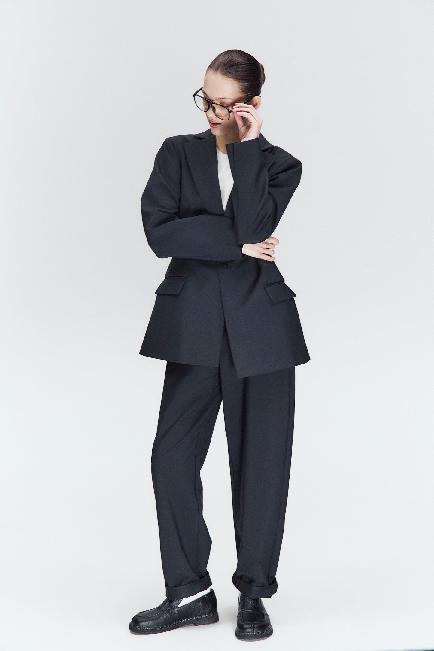 Брюки Barrel leg чорні