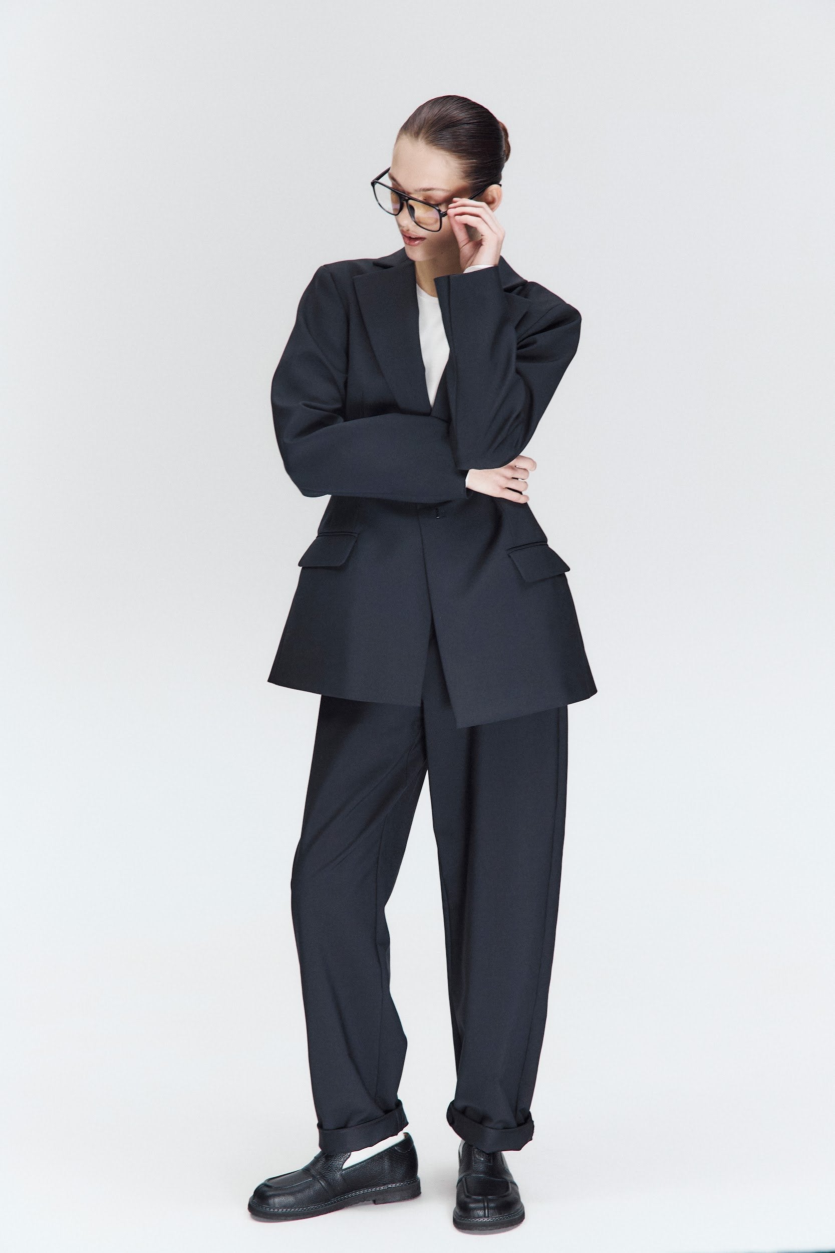 Брюки Barrel leg чорні