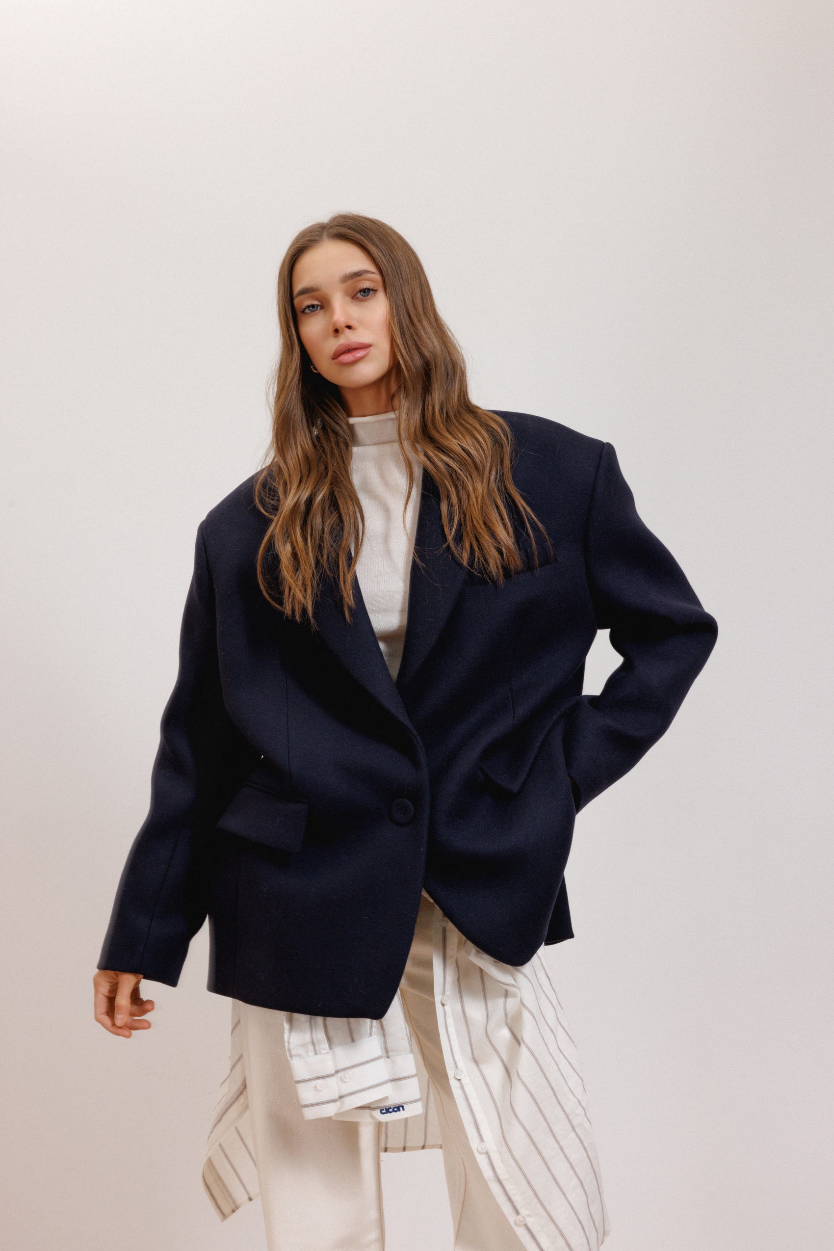 dark blue coat jacket