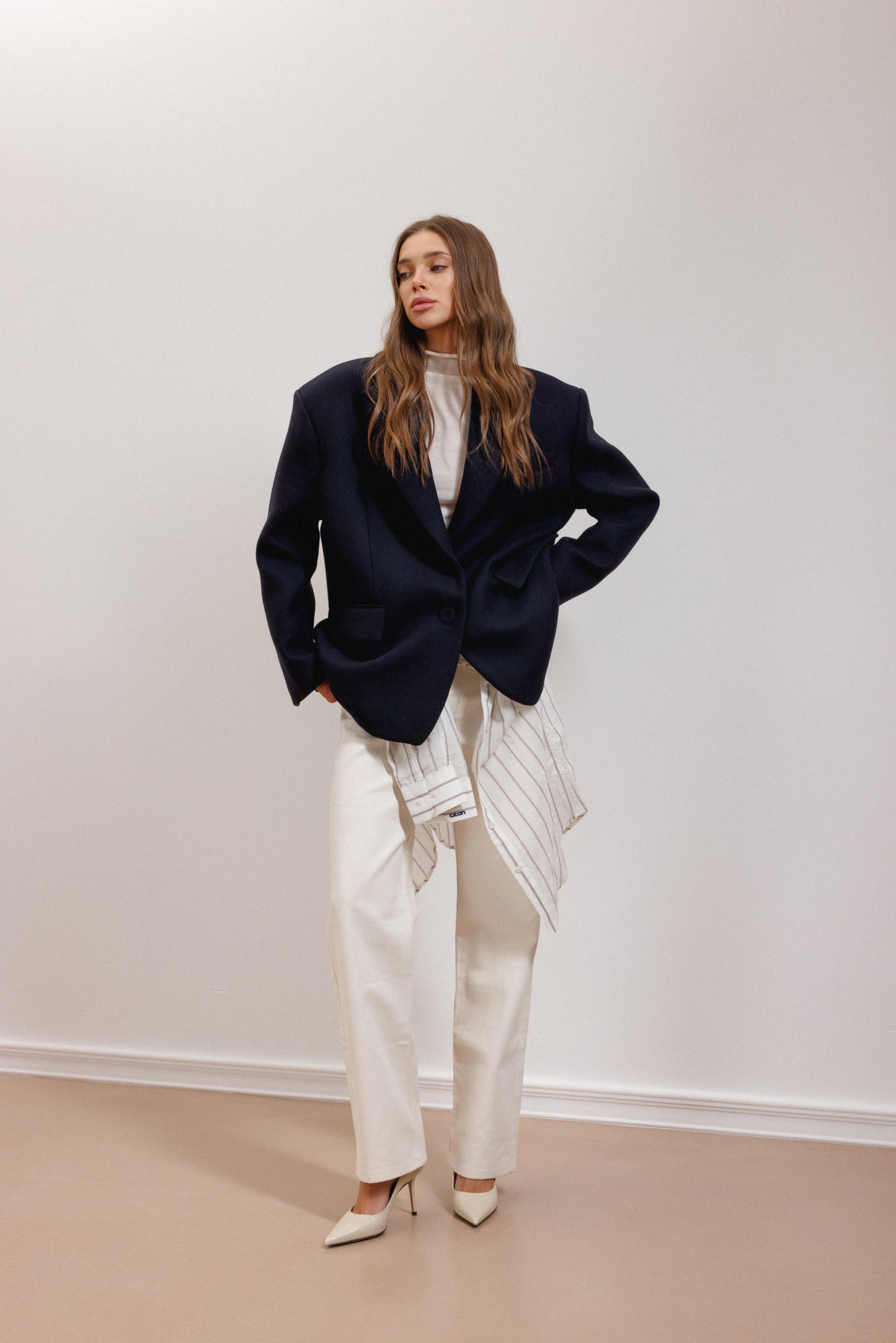 dark blue coat jacket