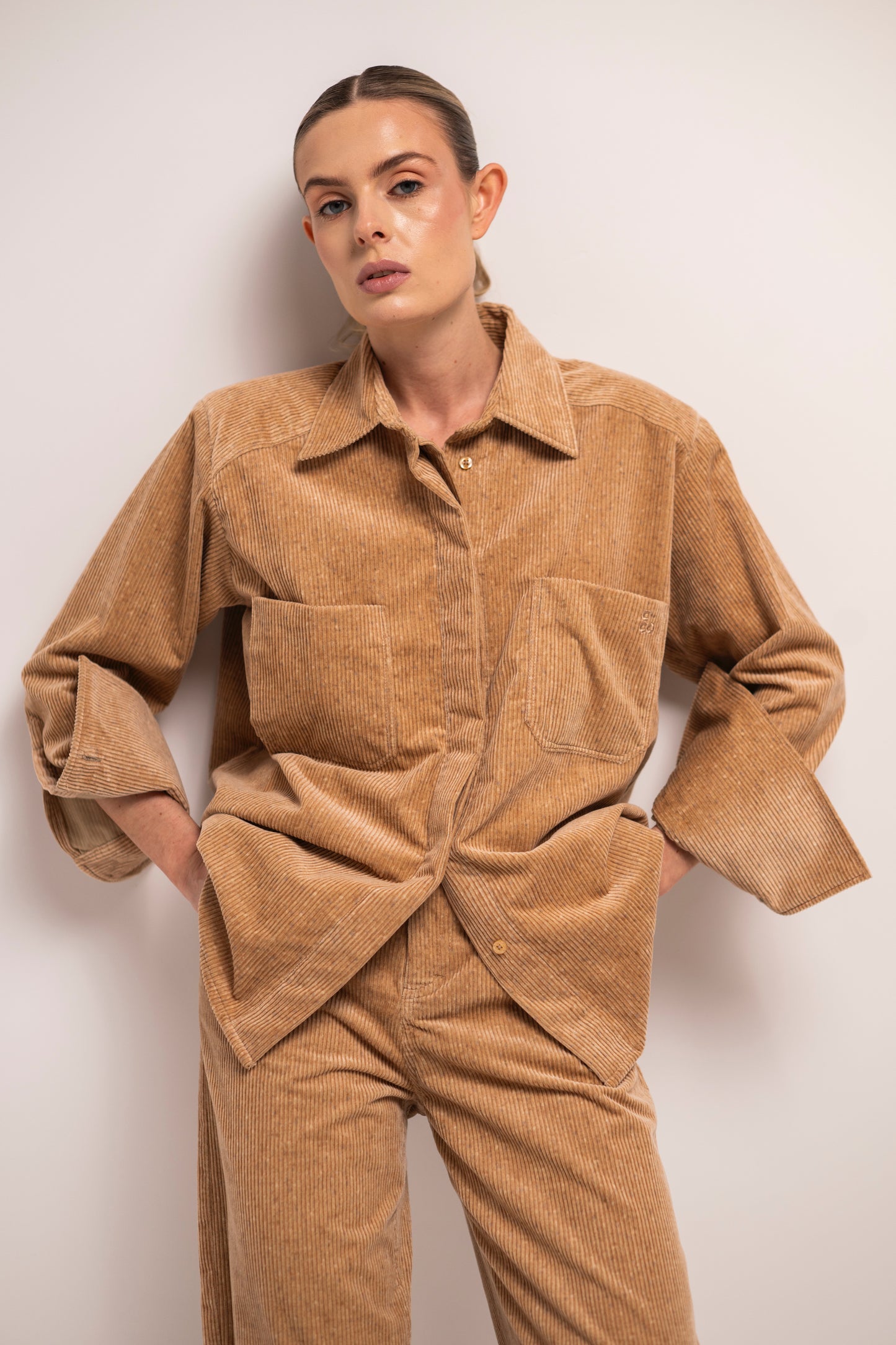camel corduroy shirt