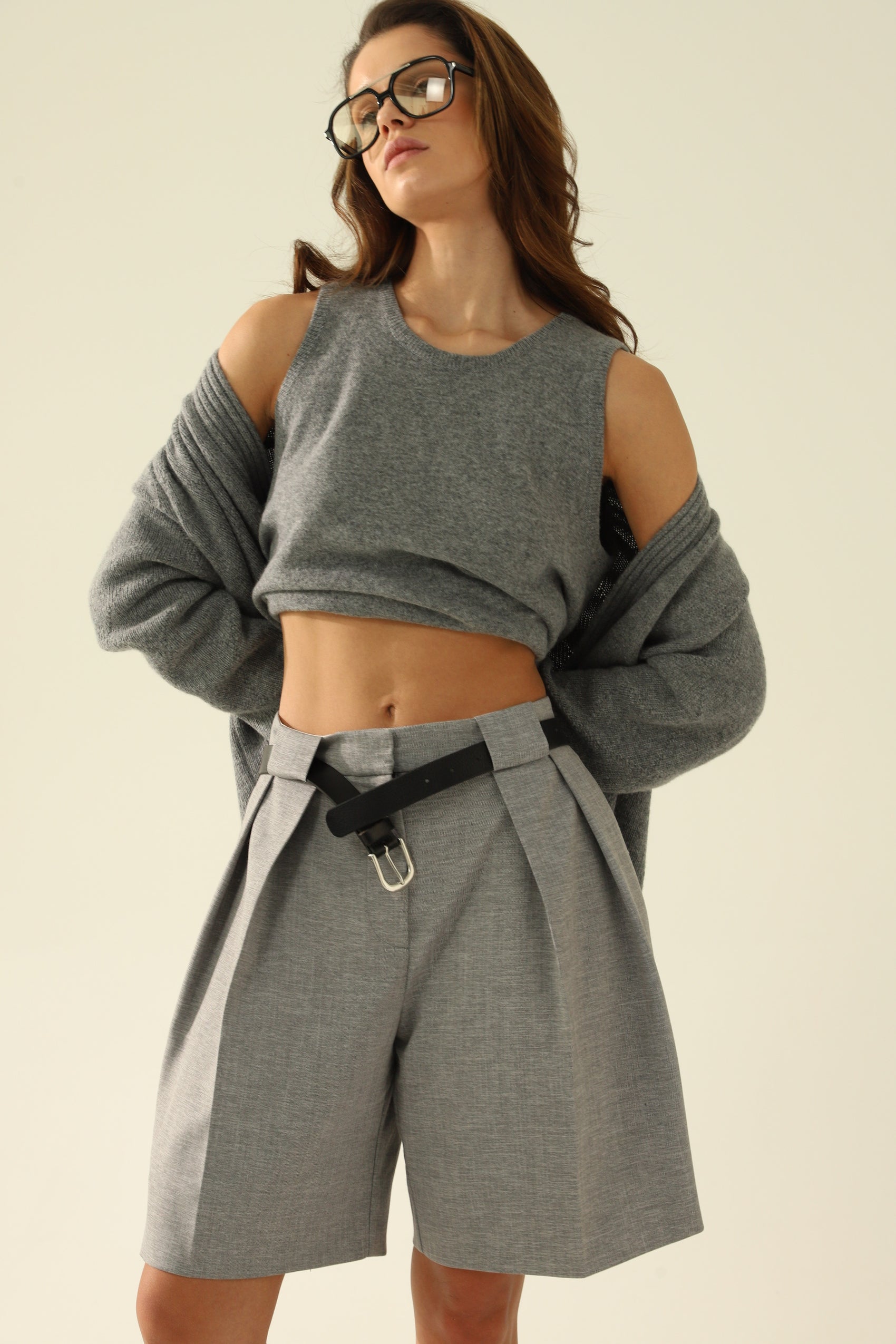 grey duo cardigan
