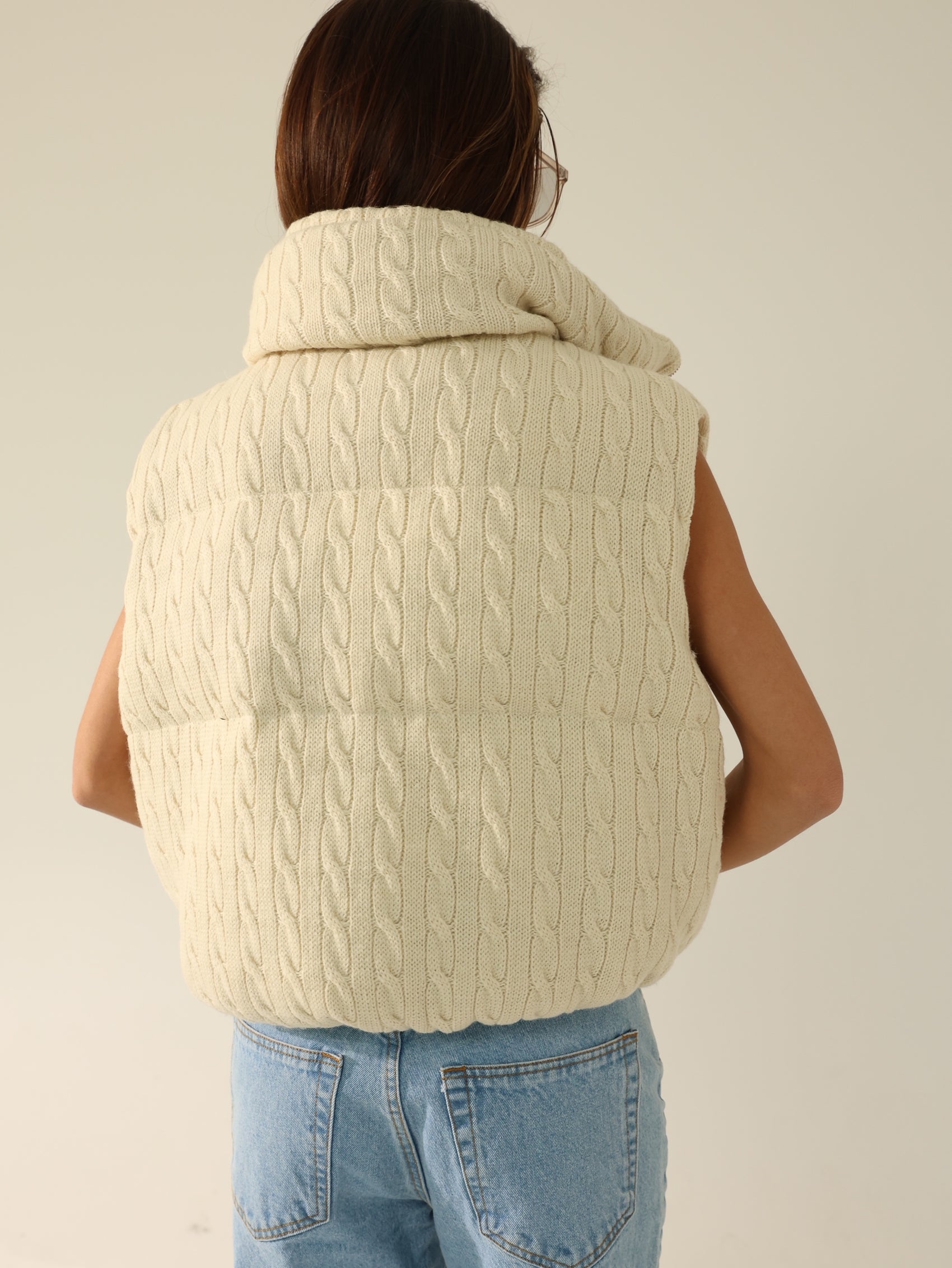 cable knit vest