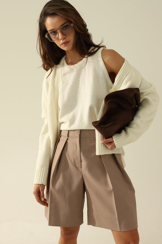 кардиган дуо молочний