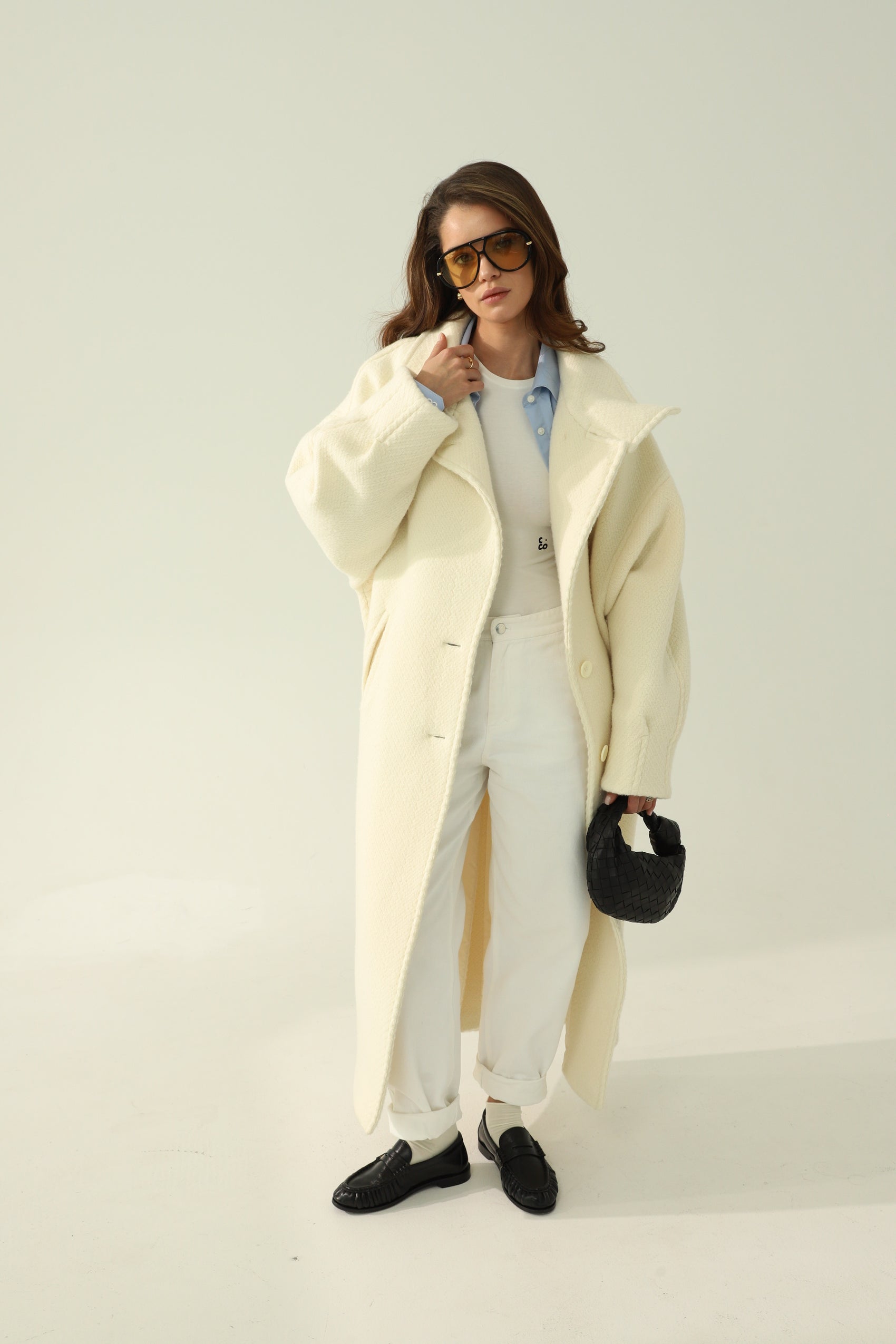 white Barrel Leg pants