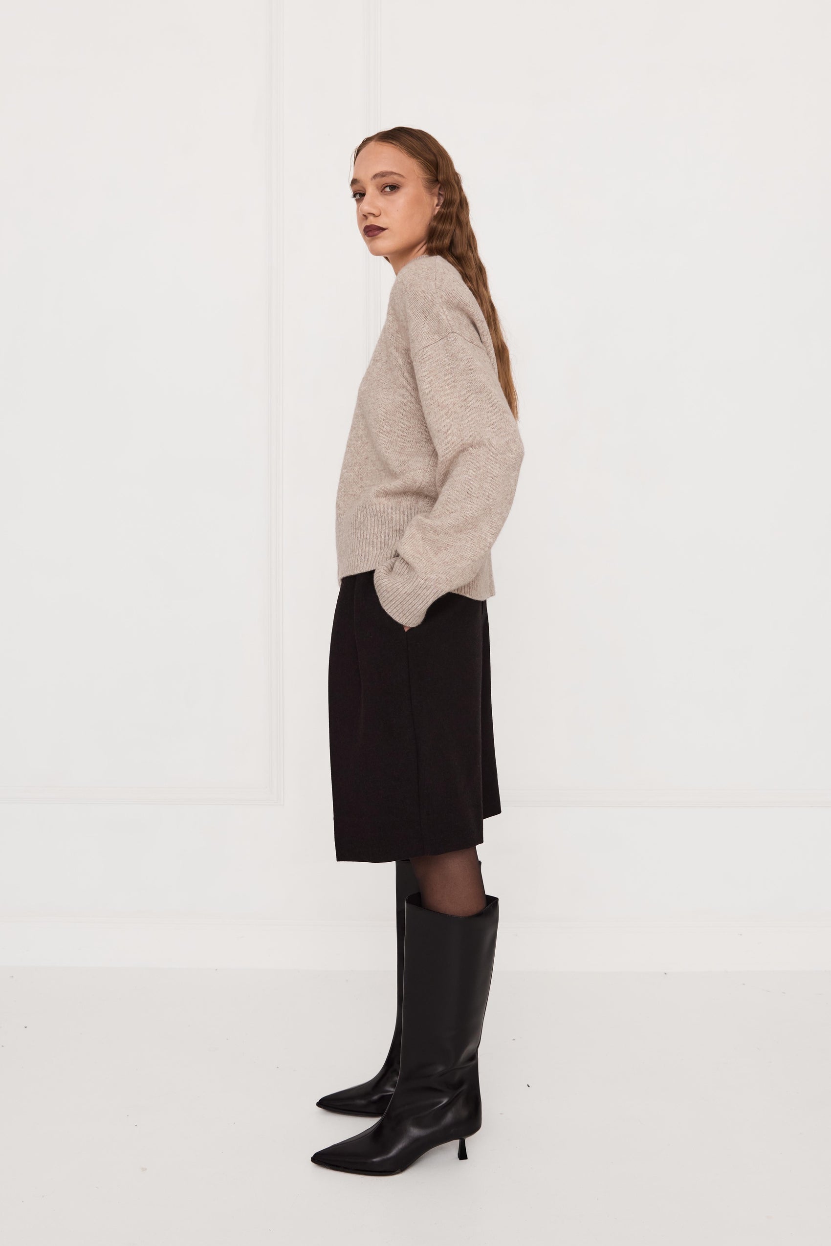 Бермуди костюмні чорний шоколад