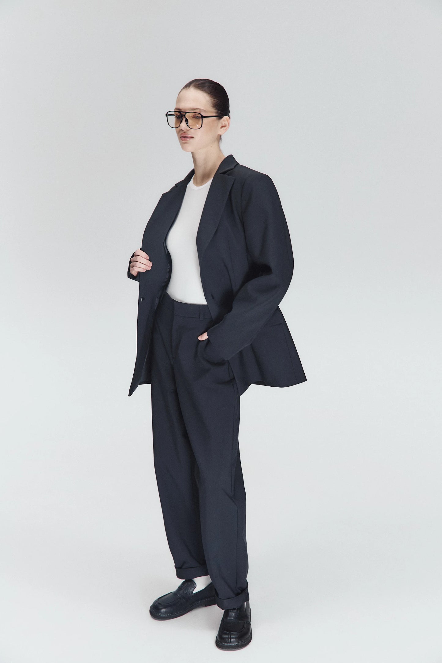 Брюки Barrel leg чорні