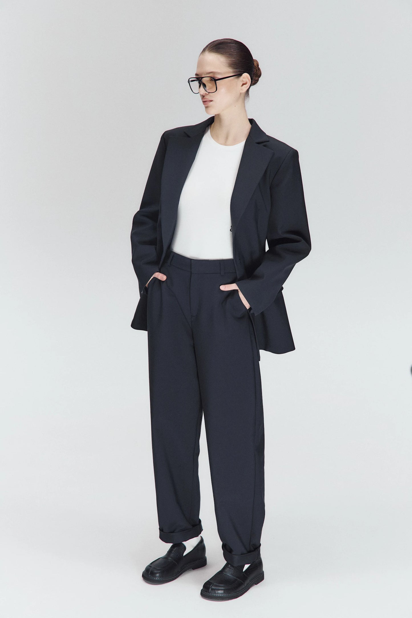 Брюки Barrel leg чорні