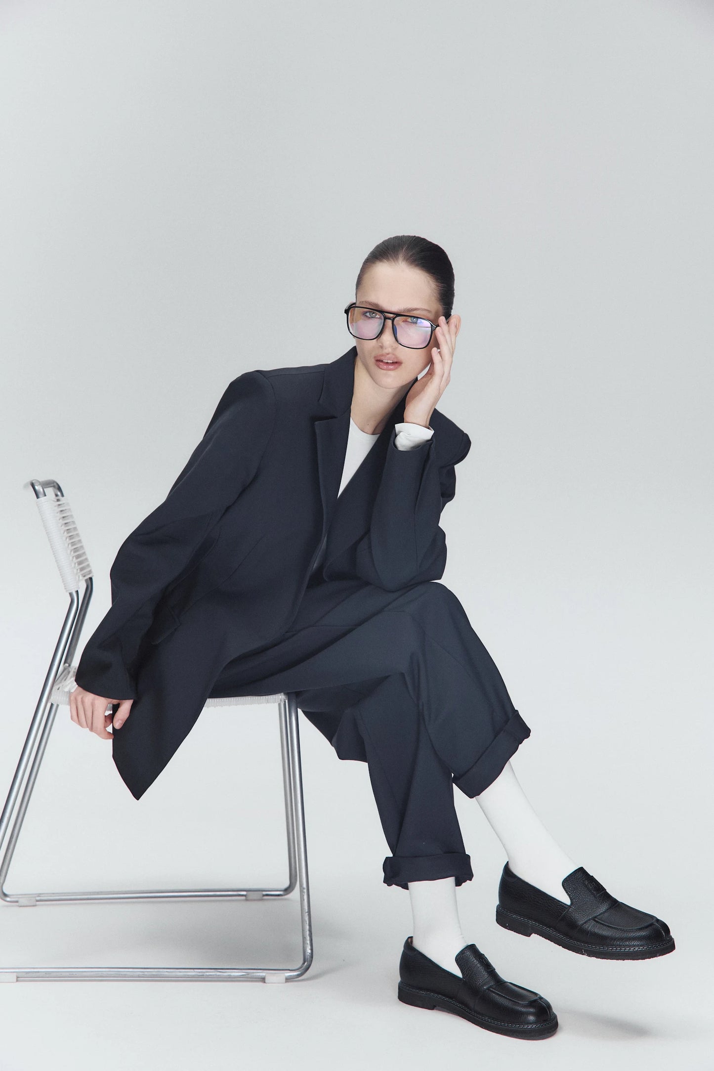 Брюки Barrel leg чорні