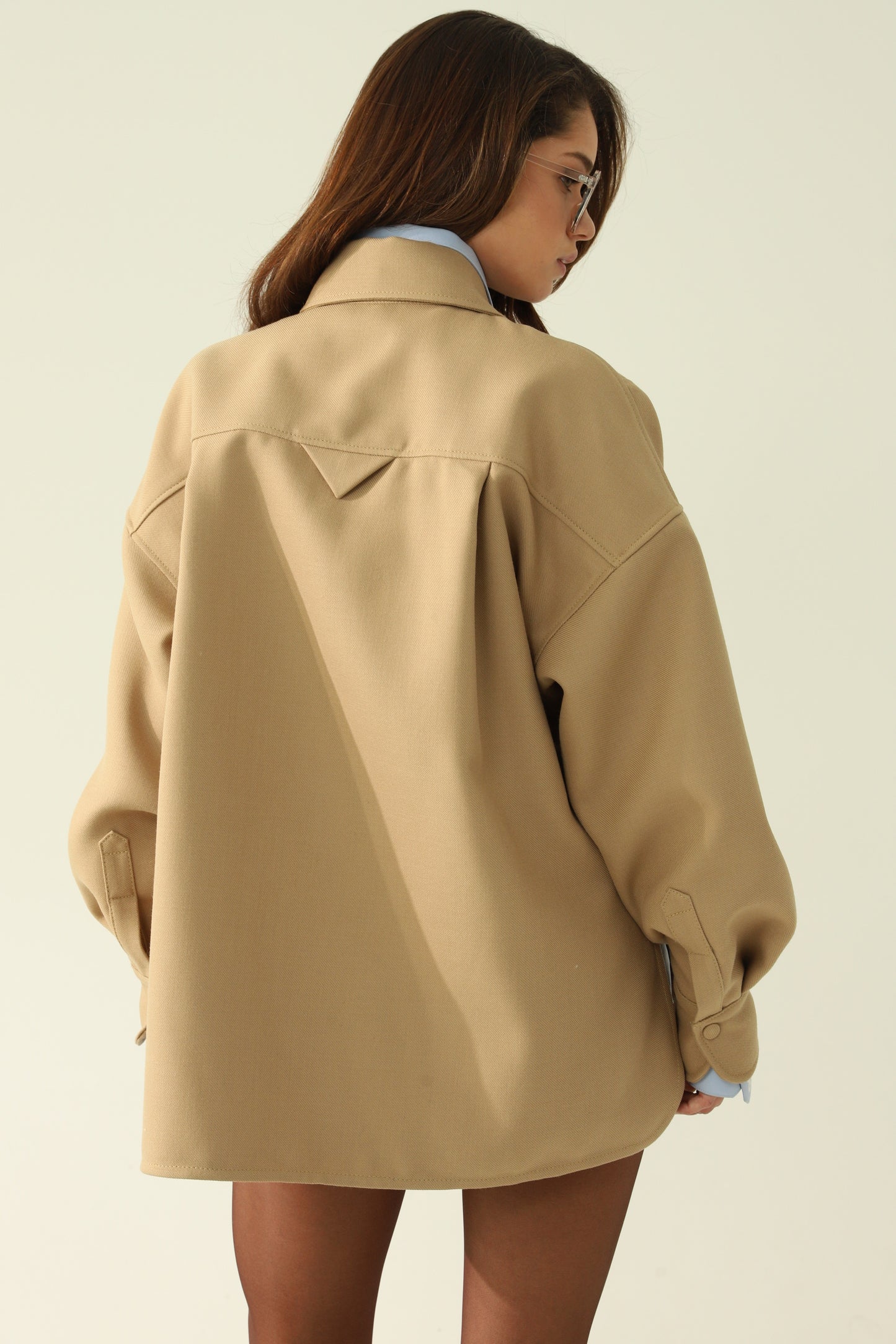 camel shirt and shorts set