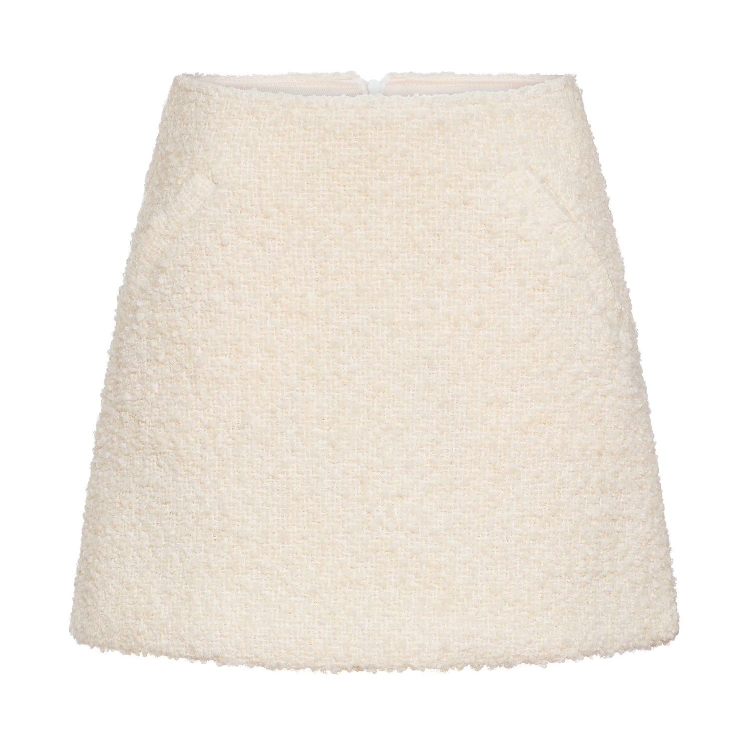 milky boucle mini skirt