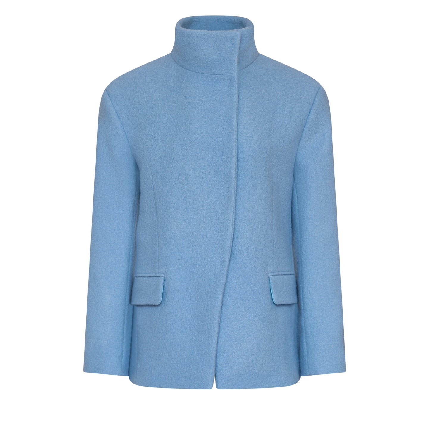 blue boucle jacket