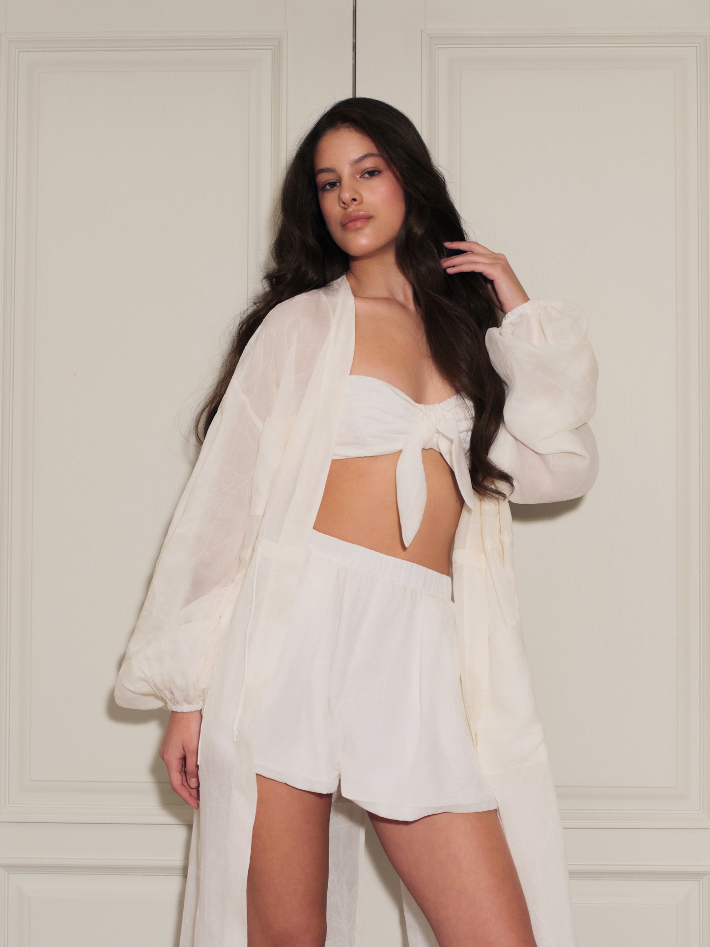 white organza top
