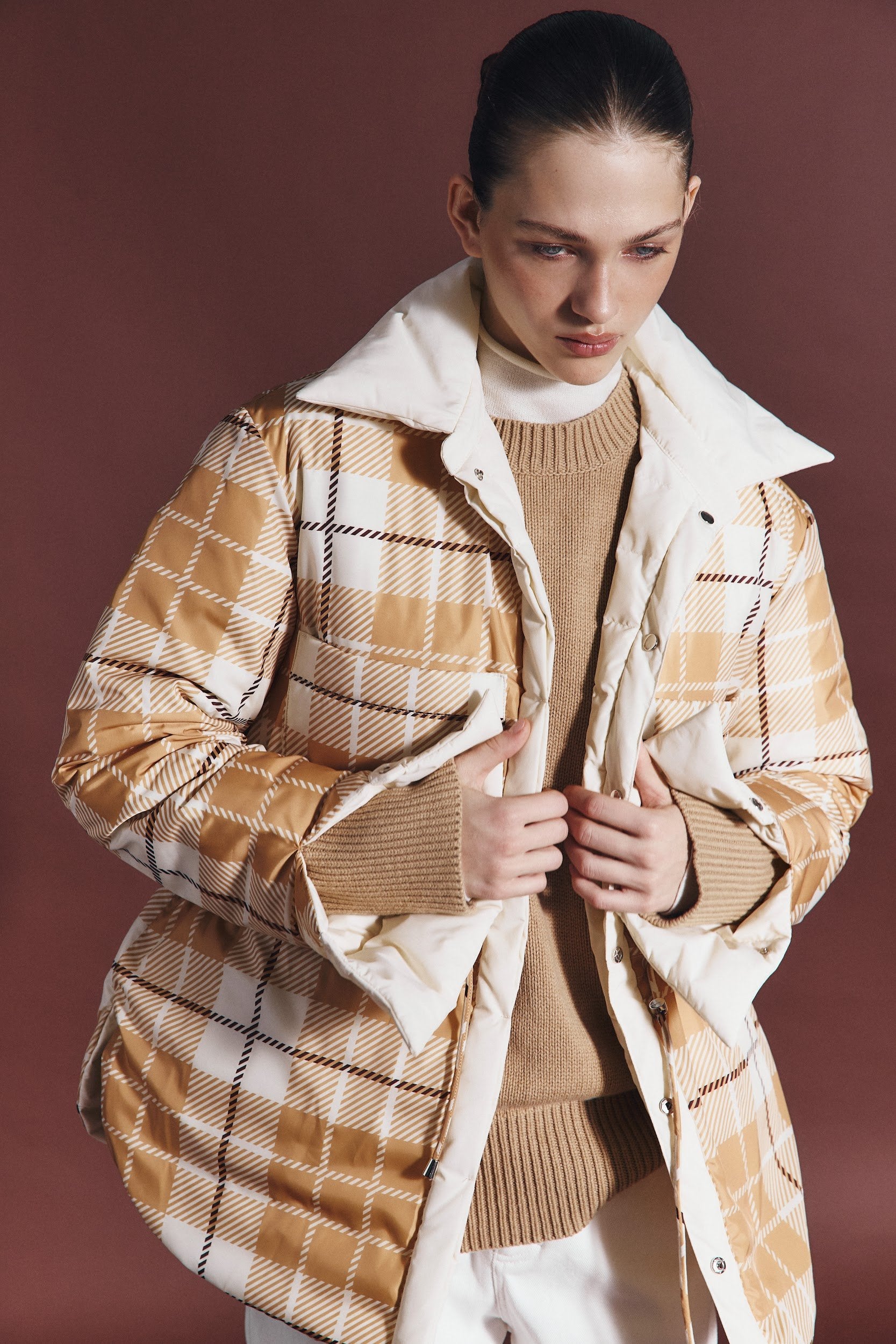 Пухова сорочка молочна/кемл клітинка