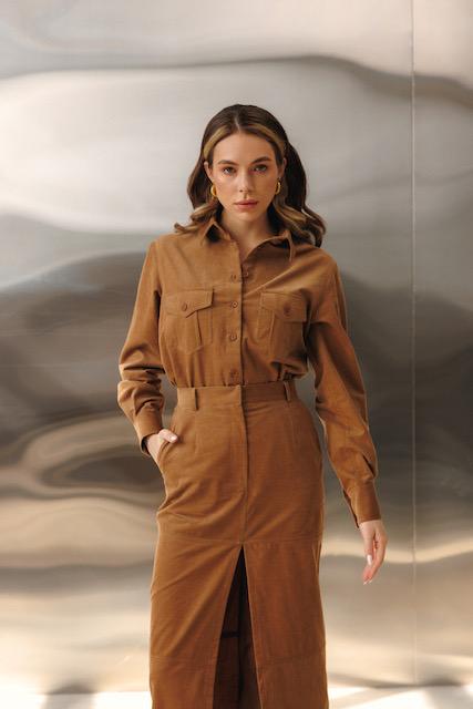Сорочка Corduroy коричнева