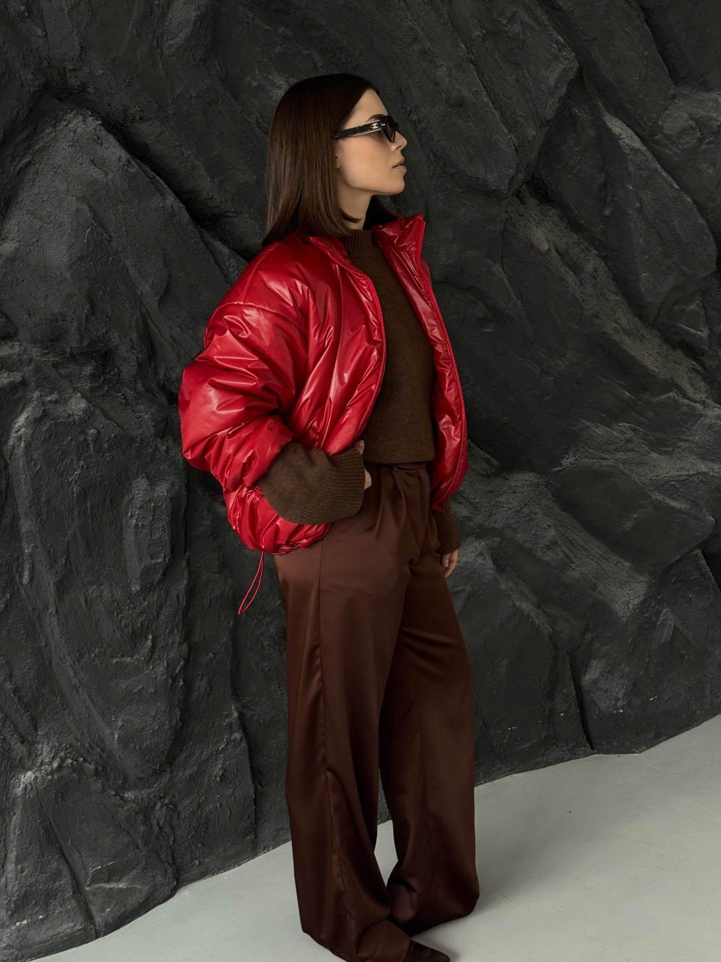 Бомбер Bubble вишневий