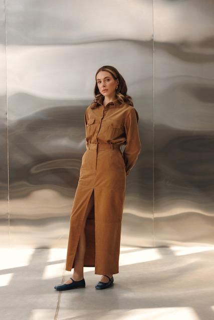 Спідниця Corduroy коричнева