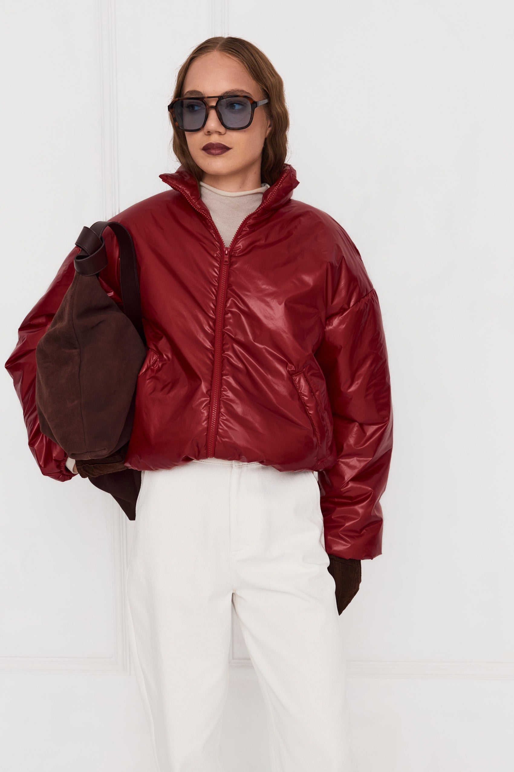 Брюки Barrel leg білі