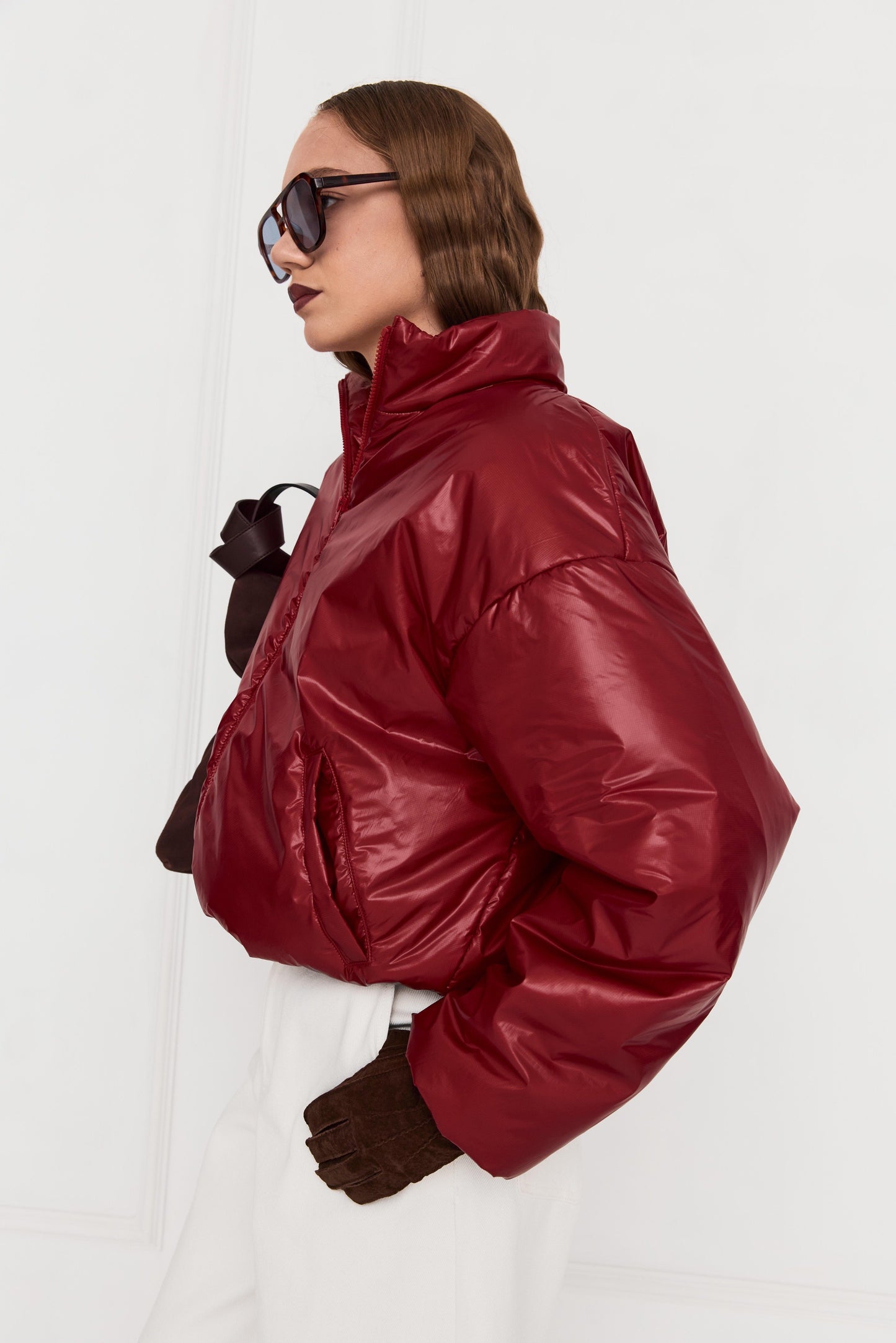 Бомбер Bubble вишневий